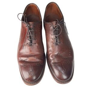 Allen Edmonds Fairfax Mens Brown Leather‎ Wingtip Oxford Dress Shoes Size 10 D